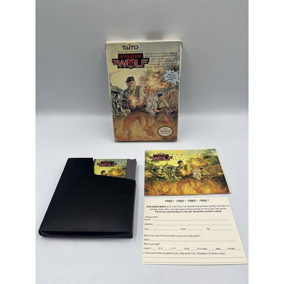 Complete Operation Wolf Nes Nintendo Cib Manual Box Game - Tested
